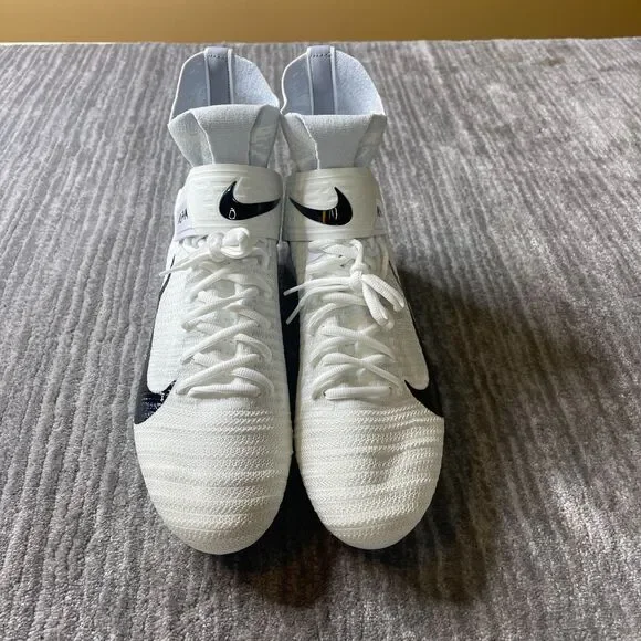 Nike Alpha Menace Elite 2 Flyknit Football Cleats Mens 11.5 Detachable White